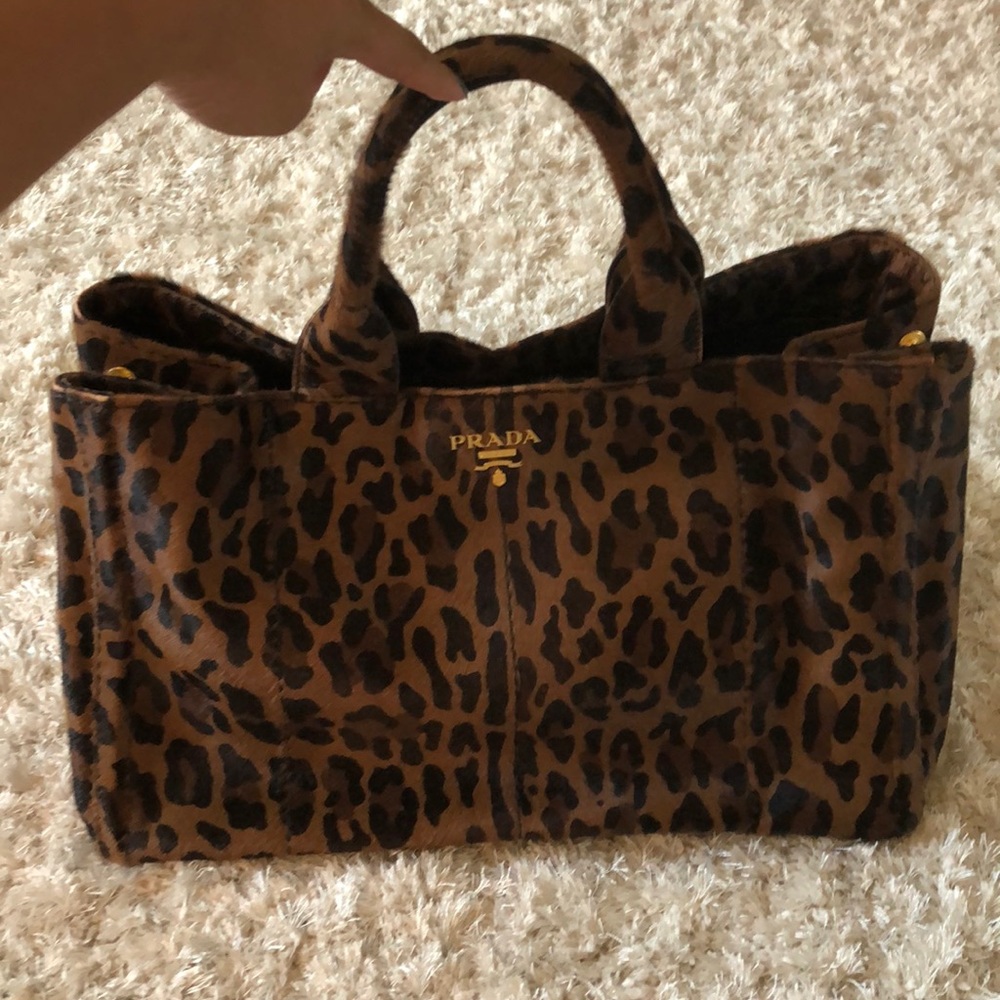 Leopard Prada Rectangle Satchel